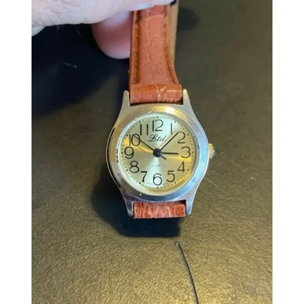Women's Silver Tone 22mm LTD Watch, Gold Tone Face